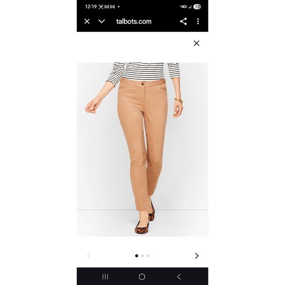 Talbots Dalton Patch Faux Suede Patch Skinny Ankle Size 4 New Without Tags - Picture 1 of 10